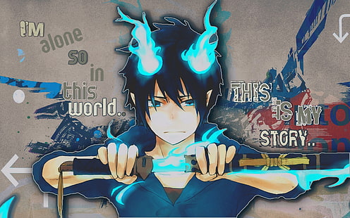 Okumura Rin, blauer Exorzist, Anime, Anime Boys, HD-Hintergrundbild HD wallpaper
