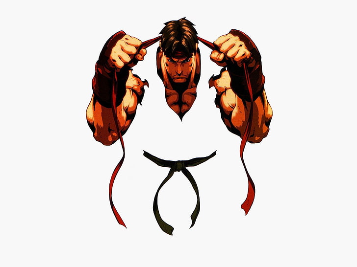 Straßenkämpfer Ryu Illustration, Straßenkämpfer, Ryu (Straßenkämpfer), HD-Hintergrundbild