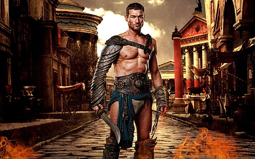 spartacus tv series andy whitfield rip muscle 1920x1200  Entertainment TV Series HD Art , tv series, Spartacus, HD wallpaper HD wallpaper