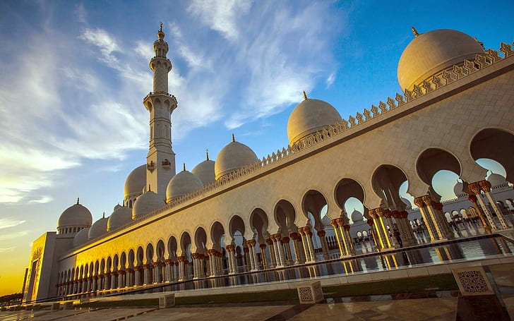 Абу-Даби, Объединенные Арабские Эмираты, Великая Мечеть Шейха Заида Обои для рабочего стола, широкоформатные 2560 × 1600, HD обои