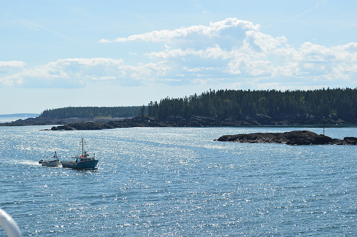 المياه، الساحل، كندا، قارب، خلفية HD