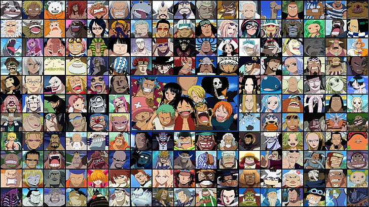 One Piece character wallpaper, One Piece, collage, anime, HD wallpaper