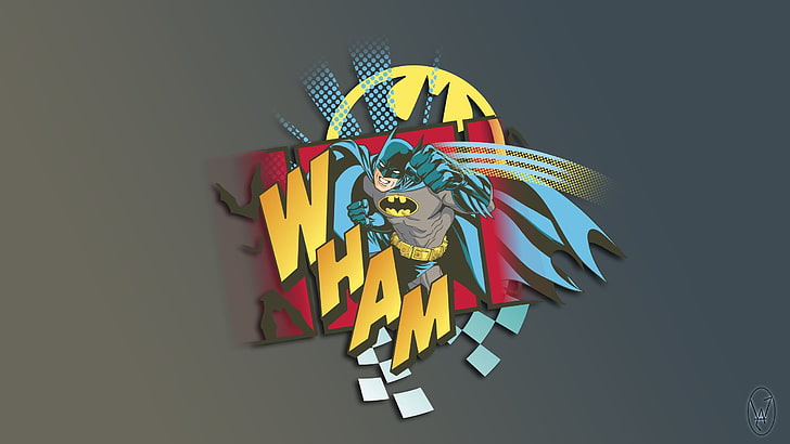 ملصق DC Batman ، باتمان ، اسكتشات ، شعار ، كاريكاتير، خلفية HD