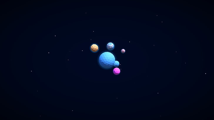Sterne, Galaxie, Planet, Raum, 3D, digitale Kunst, 8k, HD-Hintergrundbild