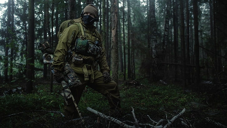 พลซุ่มยิงทหารรัสเซียกองทัพรัสเซีย spetsnaz กองกำลังพิเศษในป่า l96 และรัสเซีย 0 o, วอลล์เปเปอร์ HD