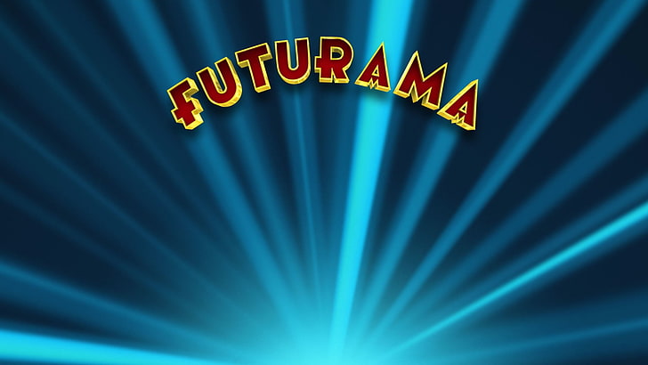 Logo Futurama, Futurama, blu, cartone animato, Sfondo HD