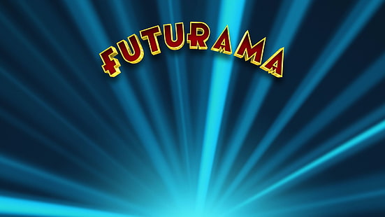 Лого на Futurama, Futurama, синьо, карикатура, HD тапет HD wallpaper