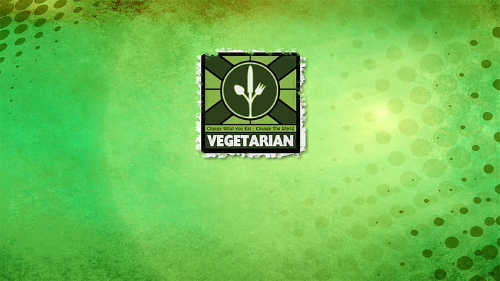 Végétarien, végétalien, végétarien, changement, monde, 3d et abstrait, Fond d'écran HD