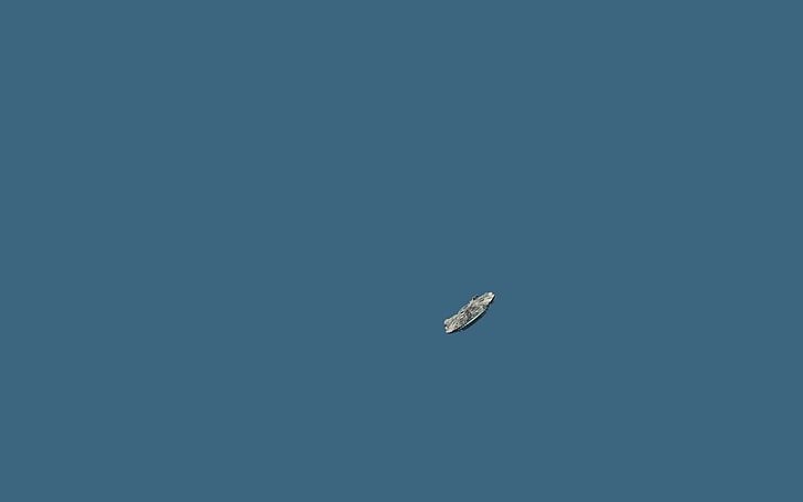navicella spaziale Star Wars millennium falcon minimalismo astronave, Sfondo HD
