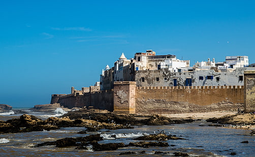 Maroko, biało-brązowy dom, podróże, Afryka, maroko, assuwayrah, essaouira, maroc, moroco, Tapety HD HD wallpaper