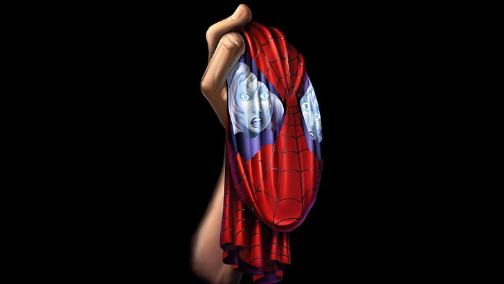 Spider-Man, Marvel Comics, superhero, topeng, refleksi, Mary Jane Watson, Wallpaper HD