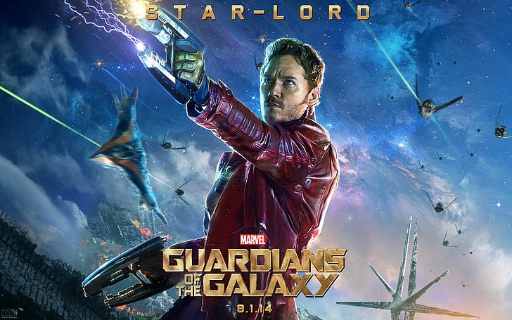 Star Lord, Guardians Of The Galaxy, Movies, 2014, gwiezdny władca, strażnicy galaktyki, filmy, 2014, Tapety HD