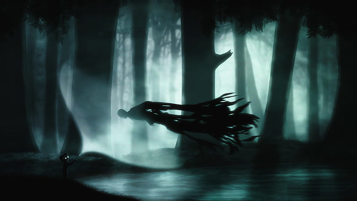 silhouette de fond d'écran numérique volant monstre, Harry Potter, Limbo, Fond d'écran HD