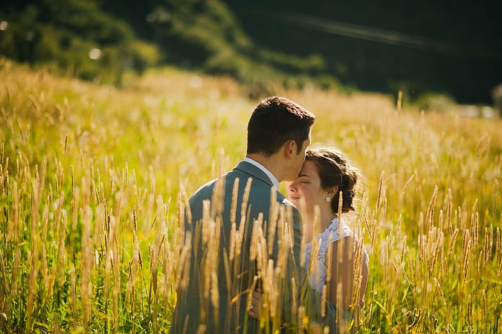 blur, care, close up, countryside, couple, farm, field, focus, grass, growth, happiness, hayfield, kiss, landscape, love, nature, outdoors, pasture, people, photoshoot, romance, romantic, rural, sun, togetherness, weddin, HD wallpaper