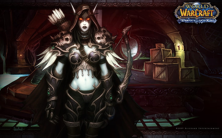 ورق جدران World of Warcraft Drow Ranger ، ألعاب الفيديو ، الفن الرقمي ، World of Warcraft: غضب Lich King ، Sylvanas Windrunner، خلفية HD