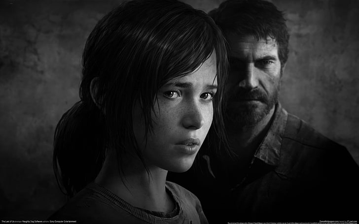 The Last of Us Vektorgrafik, The Last of Us, Ellie, dunkles, dunkles Haar, apokalyptisch, Videospiele, Joel, HD-Hintergrundbild