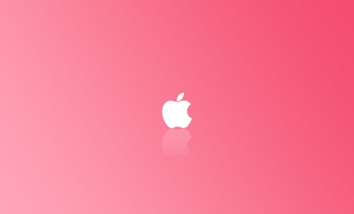Apple Simple Pink, Компьютеры, Mac, Apple, Розовый, Фон, Логотип, Простой, Минимализм, MacBook Pro, HD обои