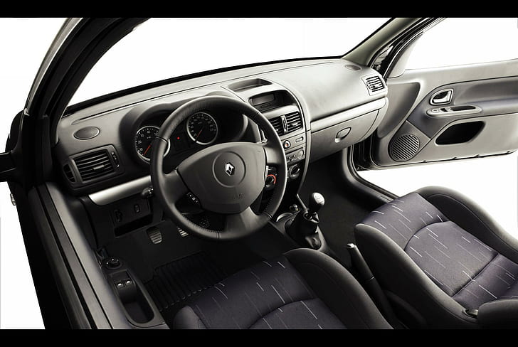 Renault Clio RS, renault clio campus interior, coche, Fondo de pantalla HD