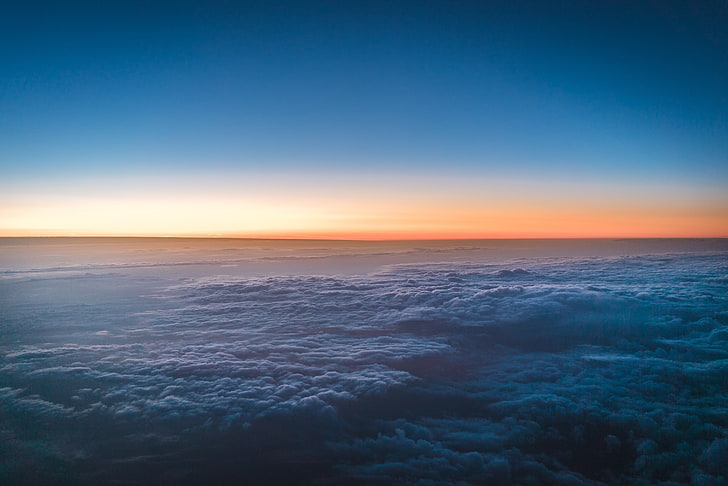 Flygfoto över moln, natur, vatten, moln, landskap, HD tapet