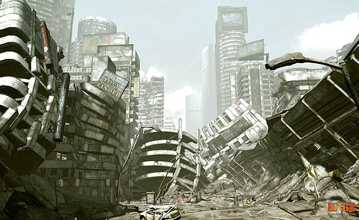 Wut Spiel, zerstörte Stadtgebäude digitale Tapete, Spiele, Andere Spiele, Stadt, Spiel, Wut, HD-Hintergrundbild HD wallpaper