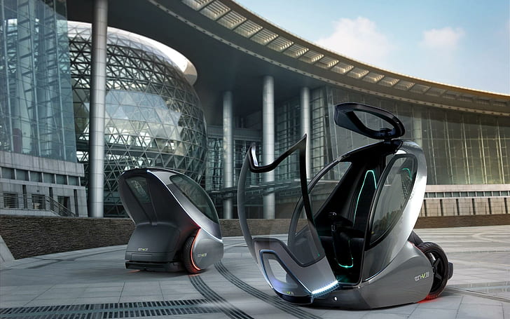 GM EN V Concept Future Car, concept, future, mobil lain, Wallpaper HD
