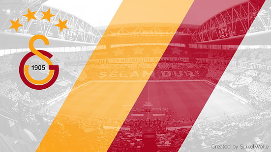 Logo Galatasaray, Galatasaray S.K., Wallpaper HD HD wallpaper