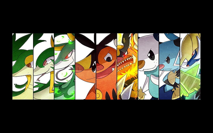 Fond d'écran de personnage Pokemon, Pokémon, collage, Fond d'écran HD