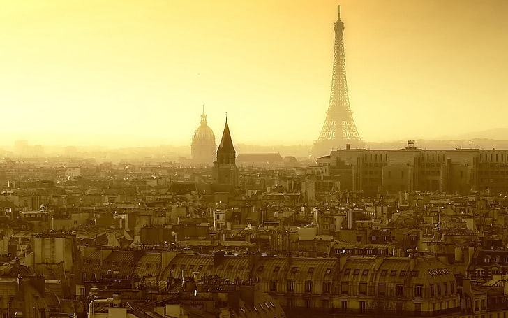 Torre Eiffel, Parigi, Parigi, paesaggio urbano, Torre Eiffel, Sfondo HD