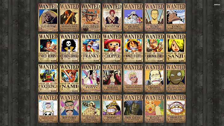 One Piece wanted posters HD wallpapers free download | Wallpaperbetter