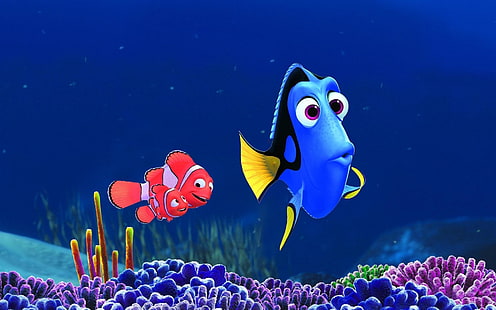 Movie, Finding Dory, Disney, Dory (Finding Nemo), Marlin (Finding Nemo), Nemo (Finding Nemo), Pixar, HD wallpaper HD wallpaper
