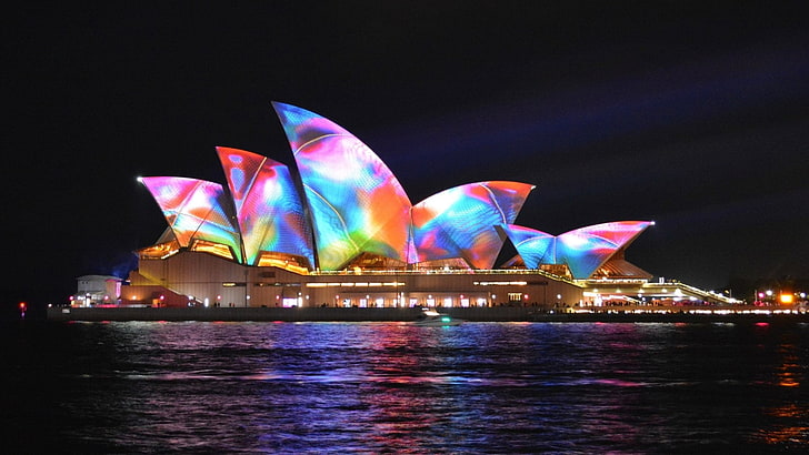 Man Made, Sydney Opera House, Architecture, Australia, Colorful, Colors, HD  wallpaper | Wallpaperbetter