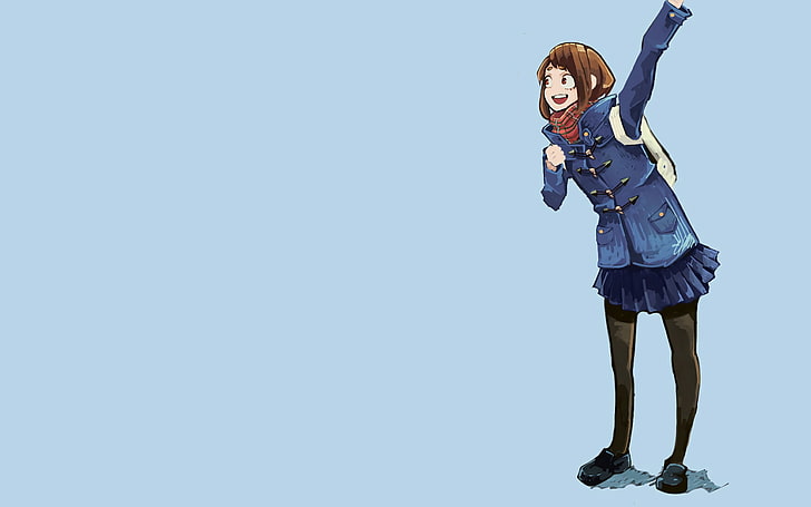 Boku no Hero Academia, gadis anime, Uraraka Ochako, Wallpaper HD