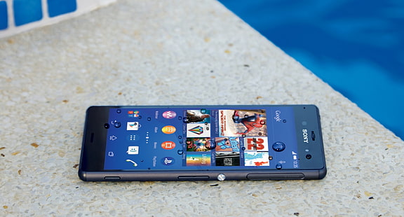 Sony, woda, 2014, Xperia, krople, smartfon, Tapety HD HD wallpaper