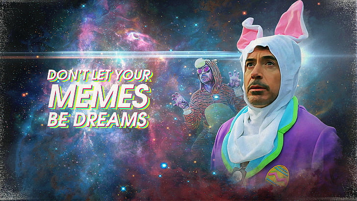 memes, Robert Downey Jr., space, HD wallpaper