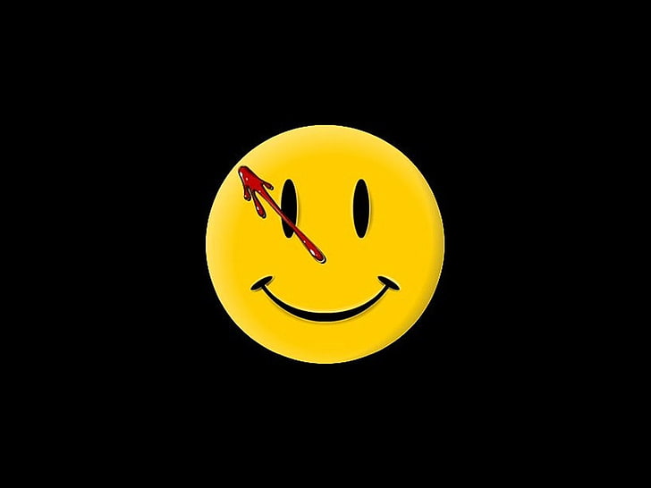 smiley giallo illustrazione, Watchmen, faccia felice, Sfondo HD