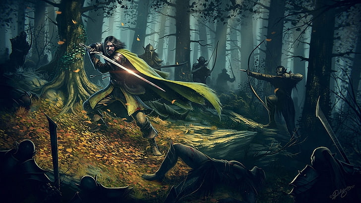 captura de pantalla de la escena del juego, El señor de los anillos, Boromir, ilustraciones, Fondo de pantalla HD