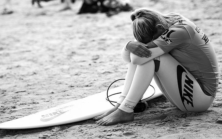 surfer girl-Sports Wallpapers, women's Nike leggings, HD wallpaper