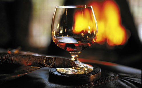 Cigar Alcohol Glass Desktop Images, drinks, alcohol, cigar, desktop, glass, images, HD tapet HD wallpaper