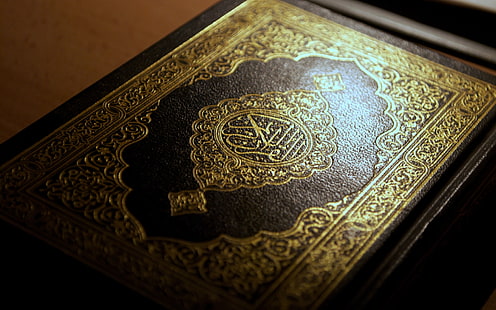 Arabic, Book, calligraphy, Holy, Islam, macro, Quran, religion, HD wallpaper HD wallpaper
