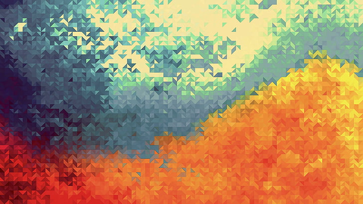 ピクセル パターン 幾何学 幾何学的芸術 オレンジ 抽象芸術 抽象化 芸術 現代美術 Hdデスクトップの壁紙 Wallpaperbetter