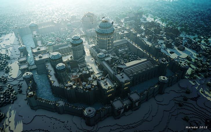 Game of Thrones Minecraft Winterfell Stark Castle HD, videogiochi, giochi, castelli, minecraft, troni, stark, winterfell, Sfondo HD