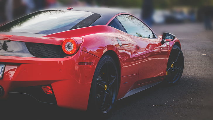 Ferrari, червено, кола, червени автомобили, превозно средство, Ferrari 458 Italia, HD тапет
