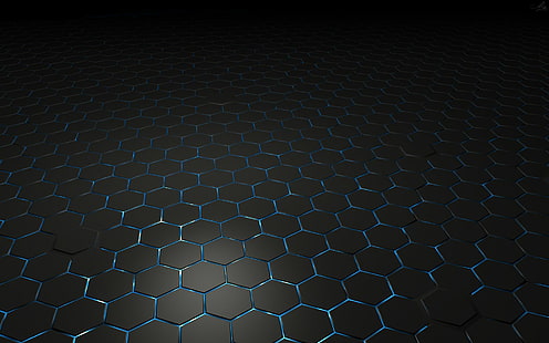 hexagon, 3D, abstract, HD wallpaper HD wallpaper