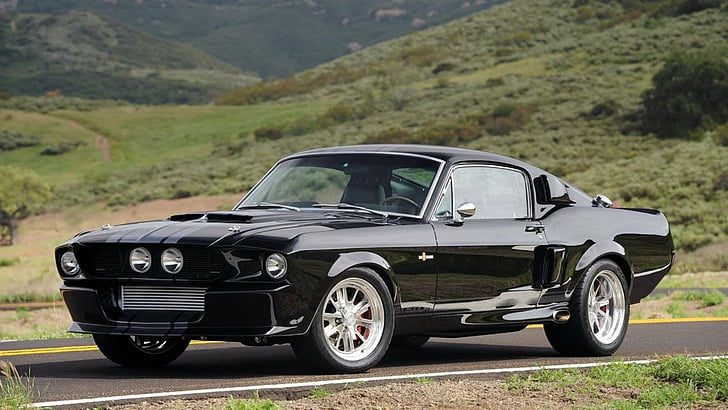 Ford, Ford Mustang Shelby GT500, Black Car, HD wallpaper