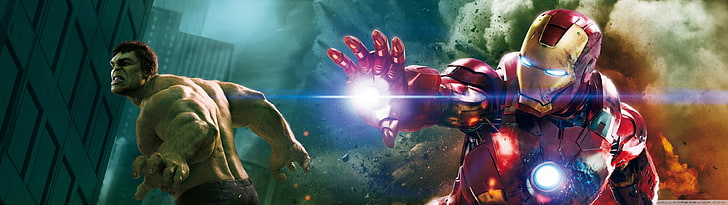 Incredibile sfondo digitale Hulk e Iron Man, poster Marvel Iron-Man e Incredible Hulk, Iron Man, Hulk, Sfondo HD