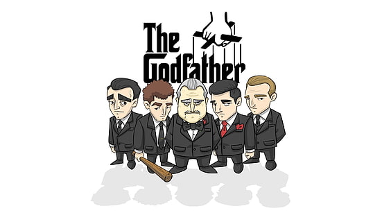 The Godfather wallpaper, The Godfather, Vito Corleone, cartoon, movies, artwork, HD wallpaper HD wallpaper