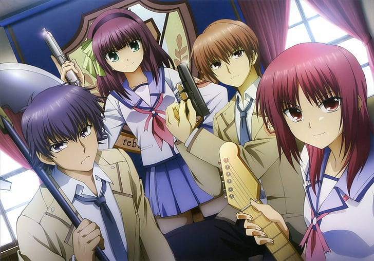 Anime, Engel schlägt !, Masami Iwasawa, Noda (Engel schlägt!), Yuri Nakamura, Yuzuru Otonashi, HD-Hintergrundbild