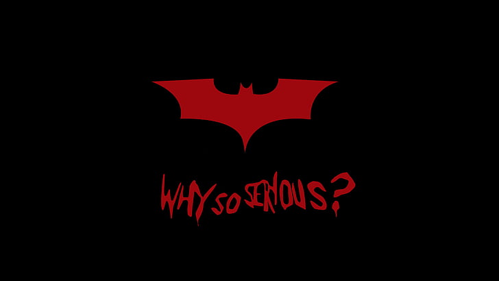 black Batman Why So Serious wallpaper, Why So Serious?, Batman, Joker, Popular quotes, Minimal, 4K, 8K, HD wallpaper