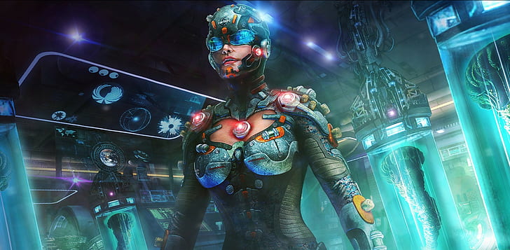 bildmaterial, futuristisch, science fiction, roboter, cyborg, HD-Hintergrundbild