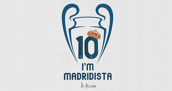 Аз съм лого на Мадрида, футбол, Купа, Шампионска лига, Реал Мадрид, десетиците, десетиците, HD тапет HD wallpaper